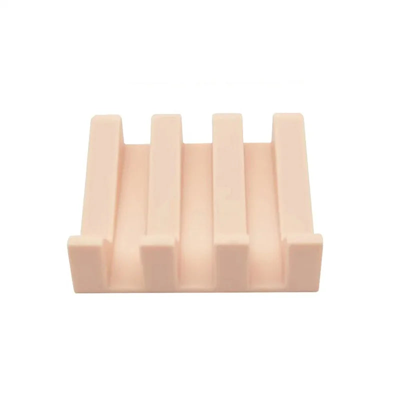 Bathroom Silicone Soap Dish Shower Portable Soap Holder Keeping Soap Dry Easy Clean Sponge Tray Kitchen Accessories