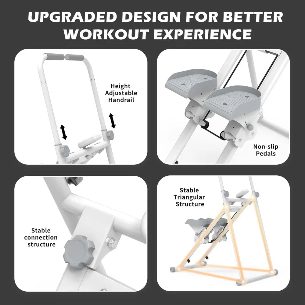 Leikefitness Stair Stepper for Home-Upgrade Vertical Climber,Folding Cardio Exercise Machine,Stair Climber for Full Body Workout