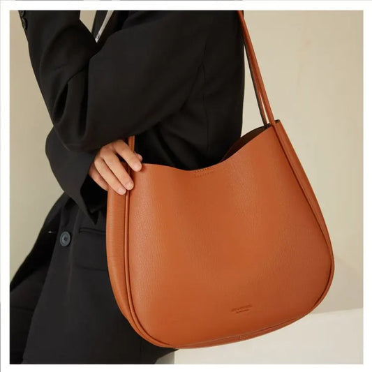 Women's bag Atmospheric versatile handbag Commuter shoulder messenger bag Large capacity armpit bag Casual bucket bag Women's
