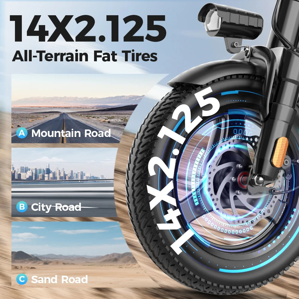 TOOFLY GS3 Folding Electric Bicycle 250W Motor 48V15AH Removeable Lithium Battery Adult Electric Bike City Riding Commute Ebike