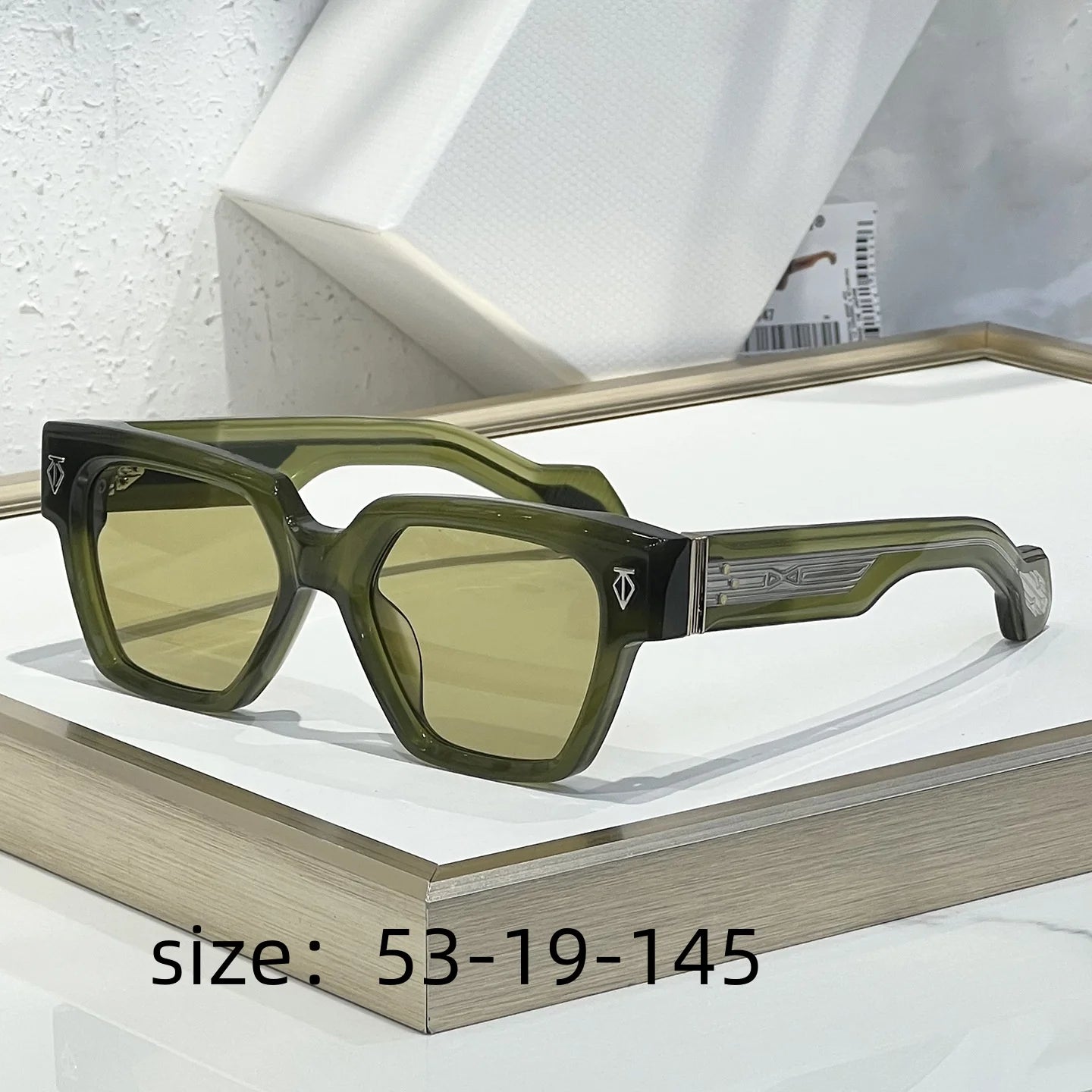 INS UTOPIA UV400 Thick Acetate Handmade Square Sunglasses Designer Trendy Eyewear Top Quality for Men and Women