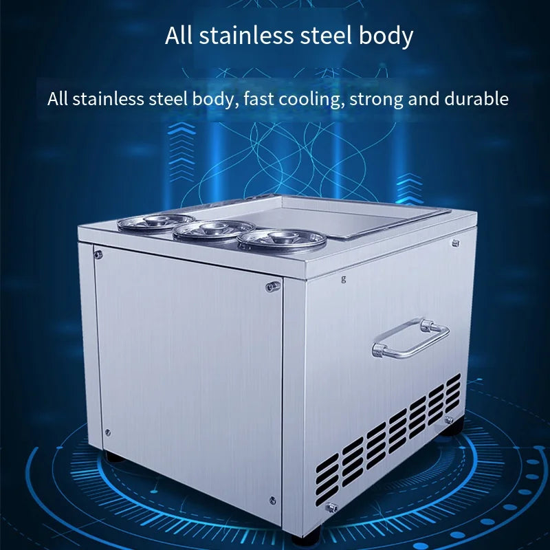 Mini Stir-fry Ice Machine Small Yogurt Machine Household Stir-fry Ice Cream Stir-fry Fruit Machine
