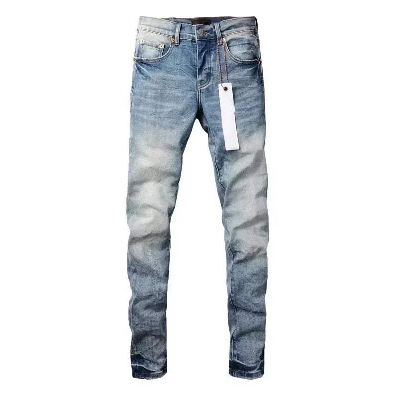 Men Jeans American High Street Black Pleated Basic Model New Fashion Trend High Quality Jeans
