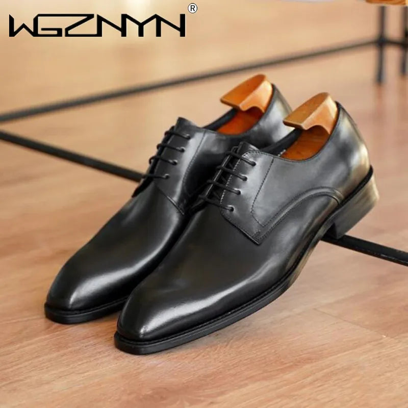 Men's Retro Formal Business Casual Shoes Trend Patent Leather Men Wedding Shoes Oxfords Shoes Designer Pointed Toe Dress Shoe