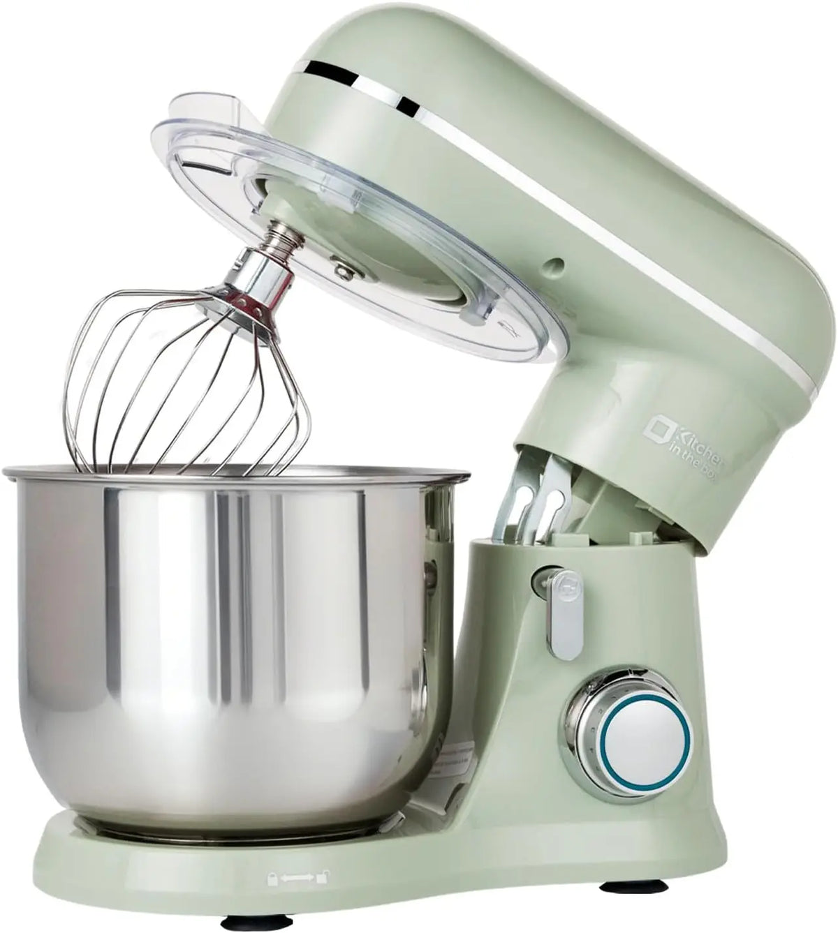 Stand Mixer, 3.5 QT, 10-Speed Electric Kitchen Mixer with Whisk, Hook, Beater - Cream White