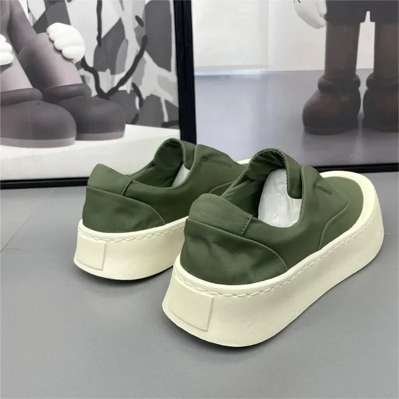 Men's Shoes 2025 New Solid color Fashion Casual Shoes Flat bottom Breathable Walking Shoes Comfortable Loafers Platform Sneakers