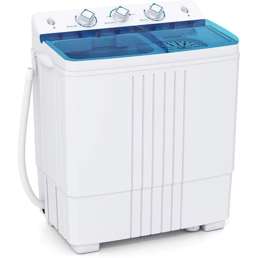 Portable Compact Twin Tub Washing Machine with 20Lbs Total Capacity for Apartment RV Dorm Use 12Lbs Washing and 8Lbs Spinning I