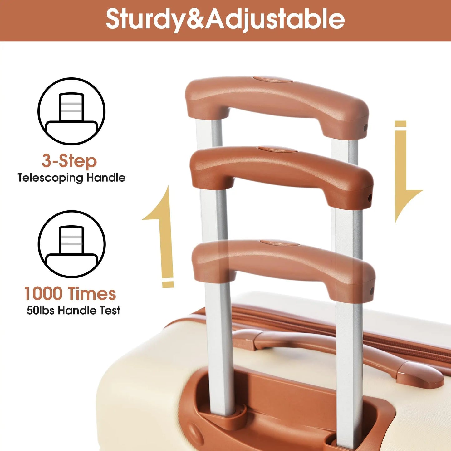 Hardshell Luggage Sets 2Pcs + Bag Spinner Suitcase with TSA Lock Lightweight 20" + 24"  suitcases and travel bags  trolley bag