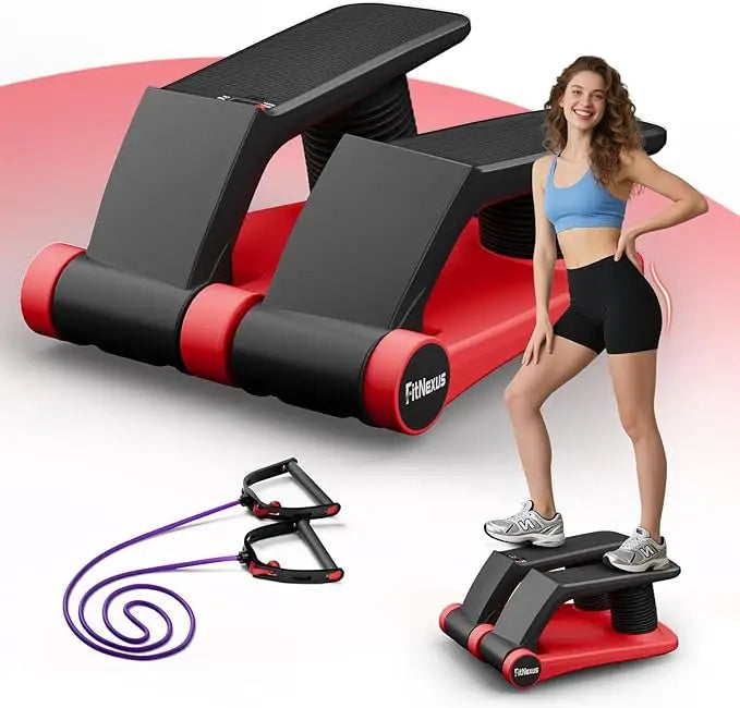 Portable Home Stair Climber - Compact Adjustable Stepper for Cardio Fitness Workouts with LCD Display