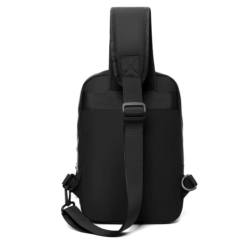 Large capacity men's breast bag, simple and versatile convenient messenger bag, men's high-end multi-functional shoulder bag