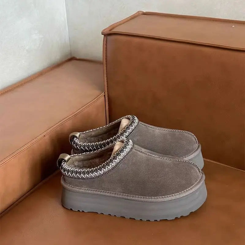 Designer Winter Snow Boots High Quality Leather Platform Fashion Luxury Brand Shoes Warm Waterproof Fur Lined Cold Weather Boots