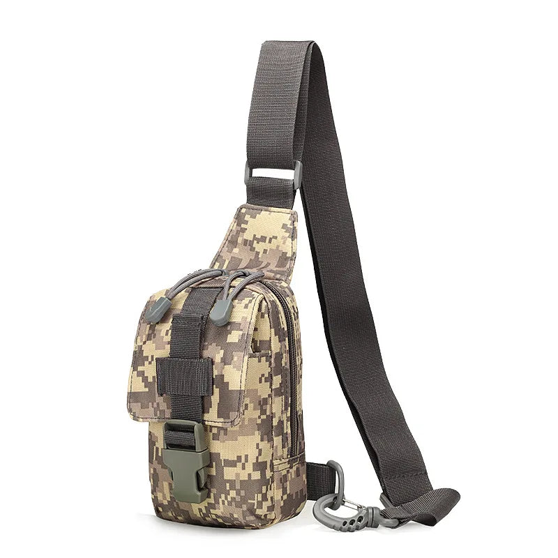 Tactical Chest Bag Outdoor Trekking Pack EDC Sports Bag Shoulder Bag Crossbody Pack Assault Pouch for Hiking Cycling Campinga