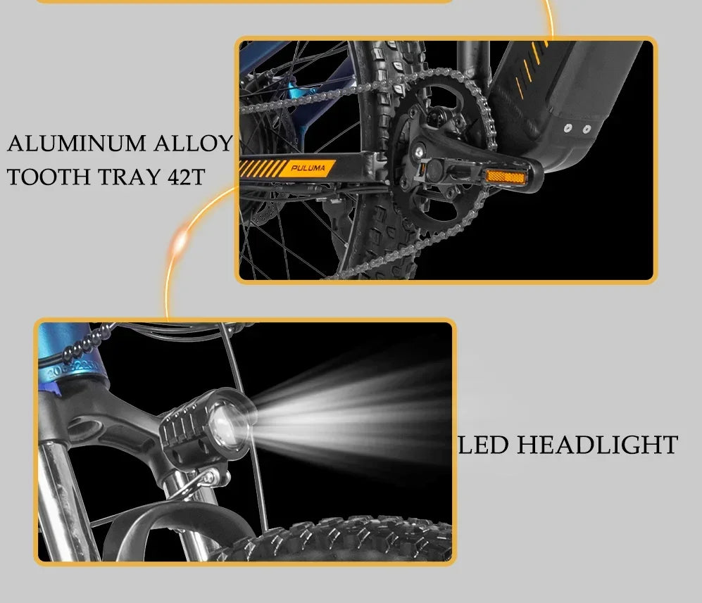 2024 latest full suspension electric mountain bike, off-road electric bicycle, 1000W, 48V, 20Ah, 27.5*2.8,electric bicycle