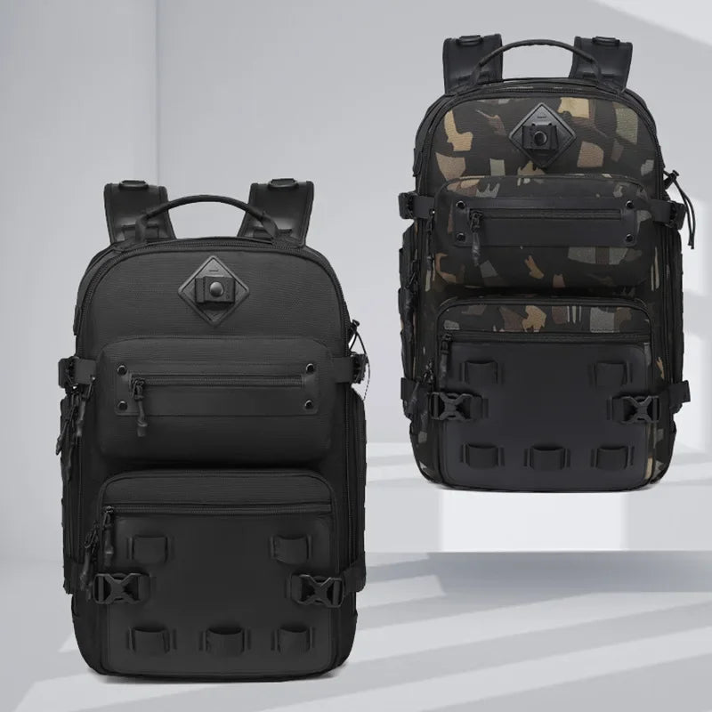 Ozuko Men's Outdoor Sports Multi Function Large Capacity Shoulder Bag Waterproof Tactical Backpack Laptop Backpack
