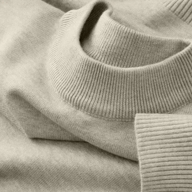 Autumn New Men's Casual Mock Turtleneck Sweater Long Sleeved Warm Pullover Basic Lightweight Street Clothing Knitted Jacket Top