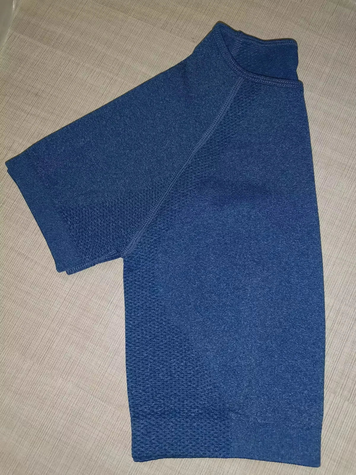 Women's Knitted Seamless Running Sports Short Sleeve Top Fitness Yoga Wear