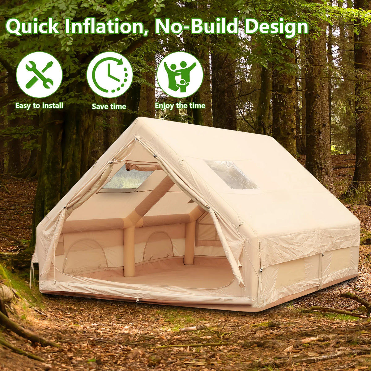 Inflatable House Easy Setup Air Glamping Tents with Pump Inflatable Camping Tent for Camping