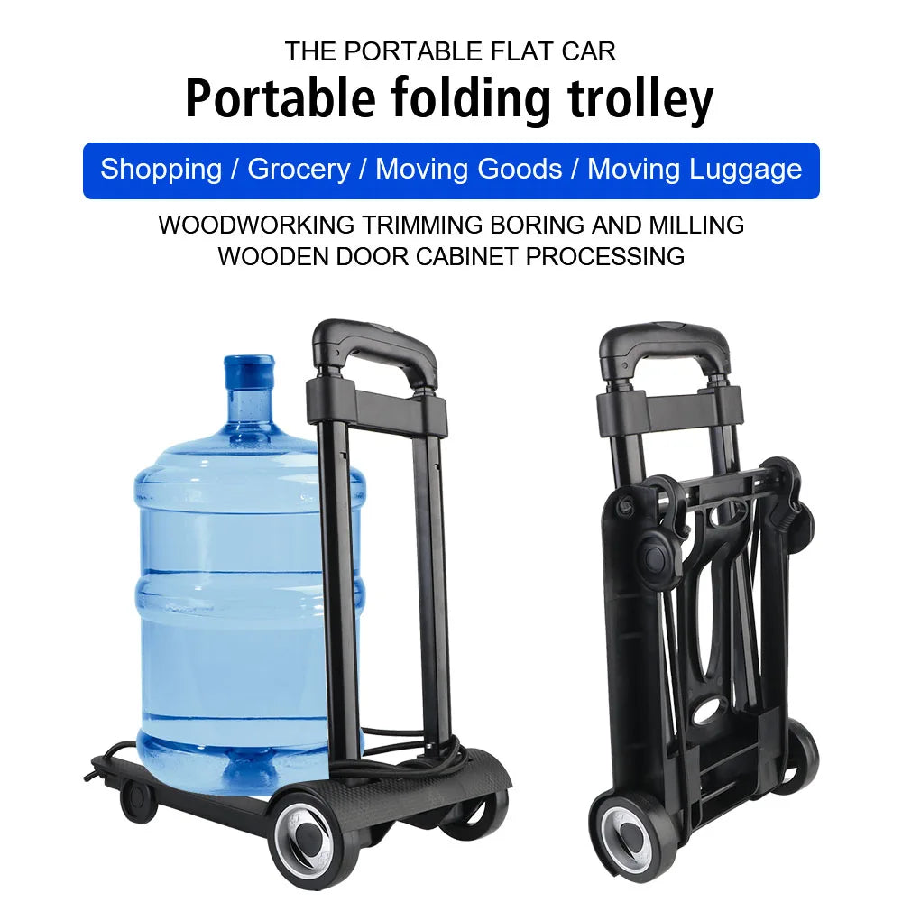 Foldable Luggage Dolly Rolling Carts With Wheels Portable Fold Dolly Utility Rolling Carts With Wheels with Wheels