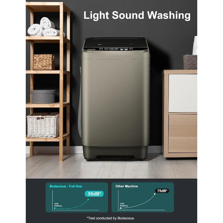 Portable Washing Machine 2.0 Cu.ft FullAutomatic Compact Washer with LED Display for Apartments Homes and Dorms Features 10 Was