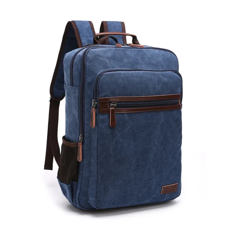 Vintage Canvas Backpack Men Large Capacity Travel Shoulder Bag School Bags For Teenagers Male Notebook Laptop Backpack For Men