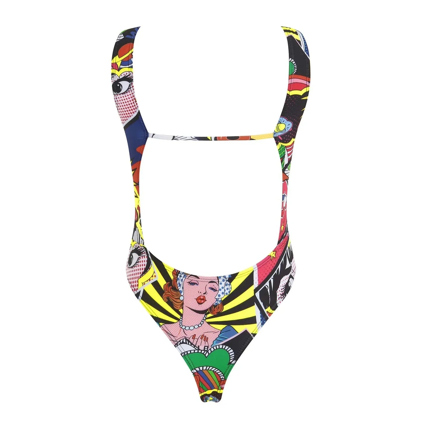1 Pieces Bikinis Women Sexy Swimwear Monokini Summer Beachwear Fashionable Prints Sexy Bandeau Swimsuit купальники женские
