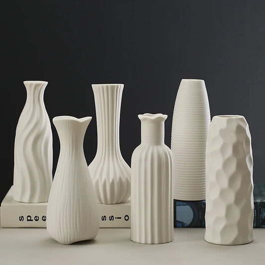 Home High-End Sensory Embryo Flower Vase Interior Decoration Ceramic Vase Artistic Decoration Desktop Flower Vase