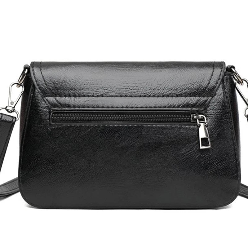 Women's simple crossbody bag with elegant slanted design, suitable for middle-aged and elderly people to carry.