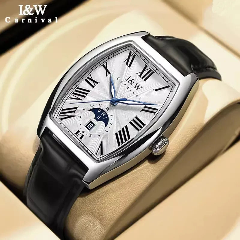 CARNIVAL I&W Mechanical Business Watches for Men Brand Luxury Automatic MIYOTA Movement Wristwatches Waterproof Man Reloj Hombre