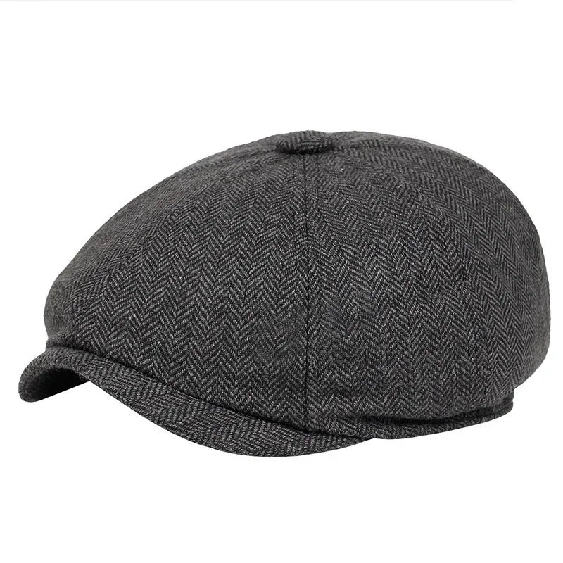 Hat Men Beret Cabbie Driving Hunting Caps Vintage Tweed Blinders Berets Flat Peaked Cap Street Hats for Men Women