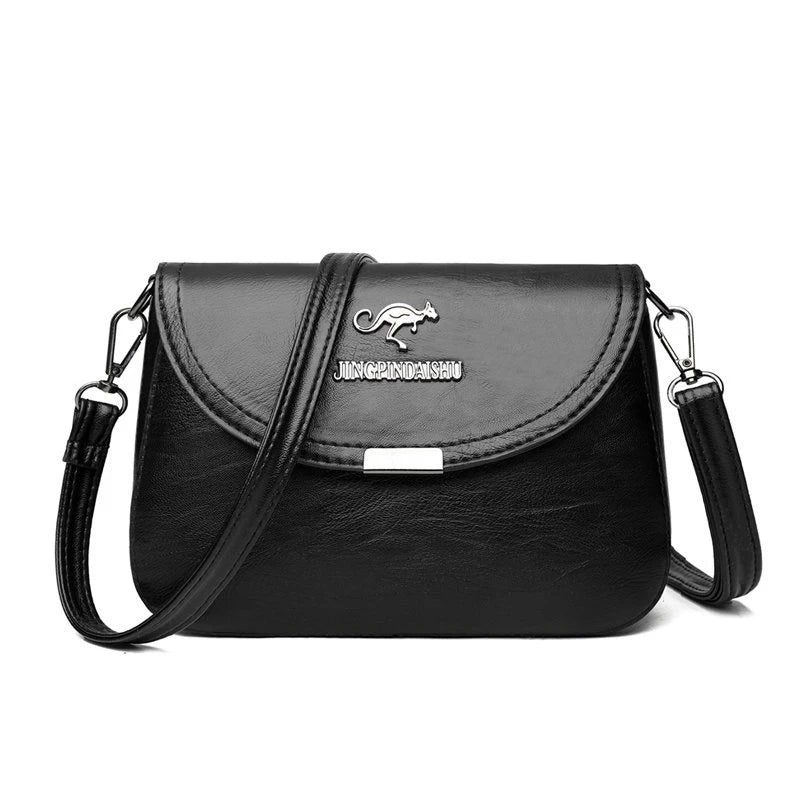 Women's simple crossbody bag with elegant slanted design, suitable for middle-aged and elderly people to carry.