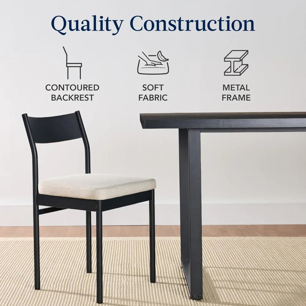 Best Choice Products 7-Piece Modern Dining Room Set, Kitchen Table Set, Dining Table w/ 6 Chairs, Upholstered Cushions, Solid Me