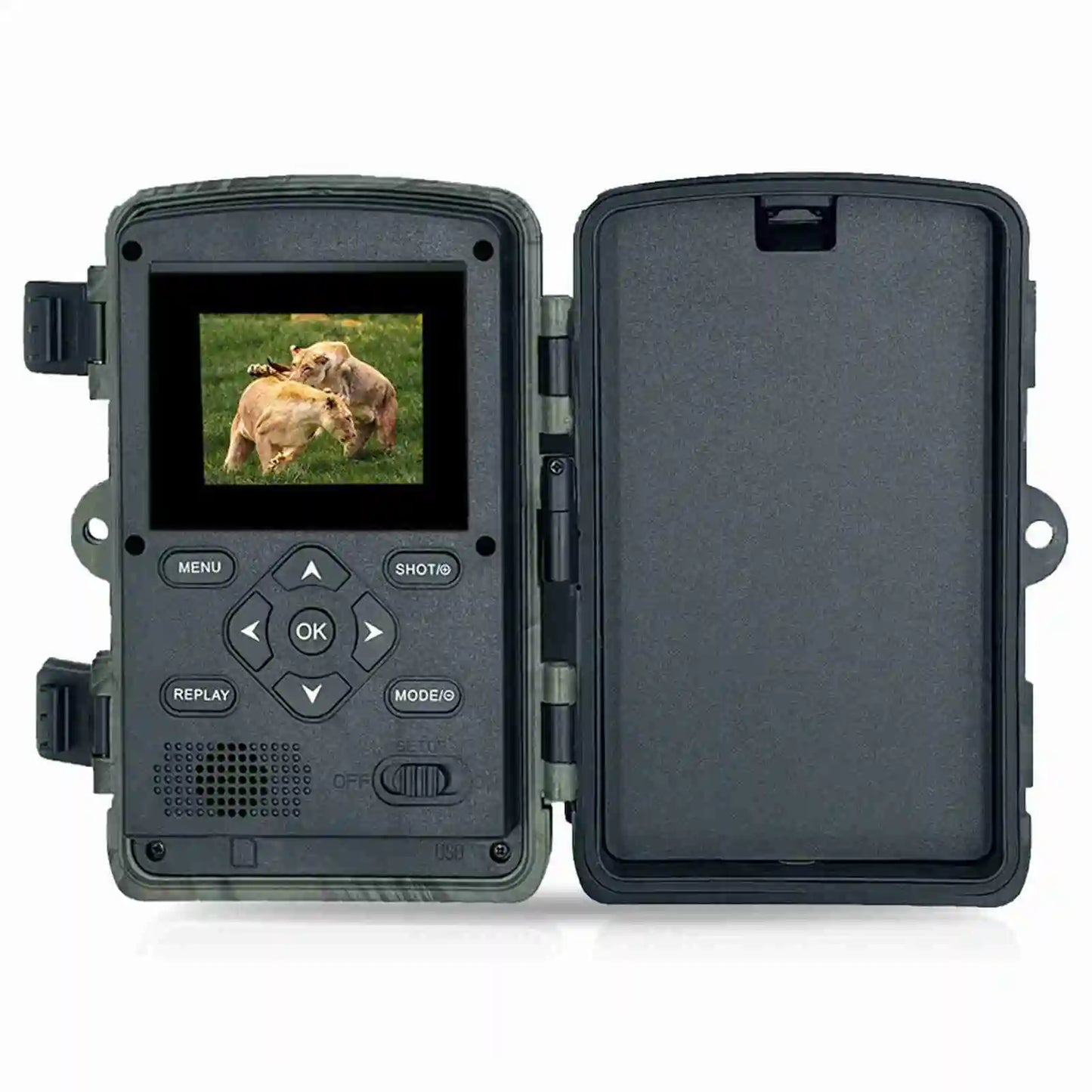 4K 60MP WiFi Trail Camera Night Vision Waterproof Hunting Camera with 2 Inch Screen for Outdoor Wildlife Monitoring