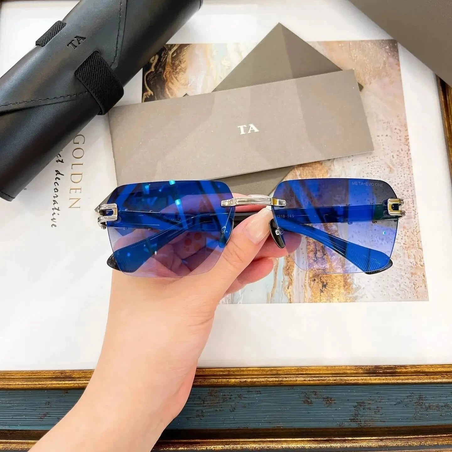 Original Factory For DIYTA DT META-EVO ONE DTS147-A With Brand Box Boundless Oversized Clear Lens Retro Men Women Sunglasses