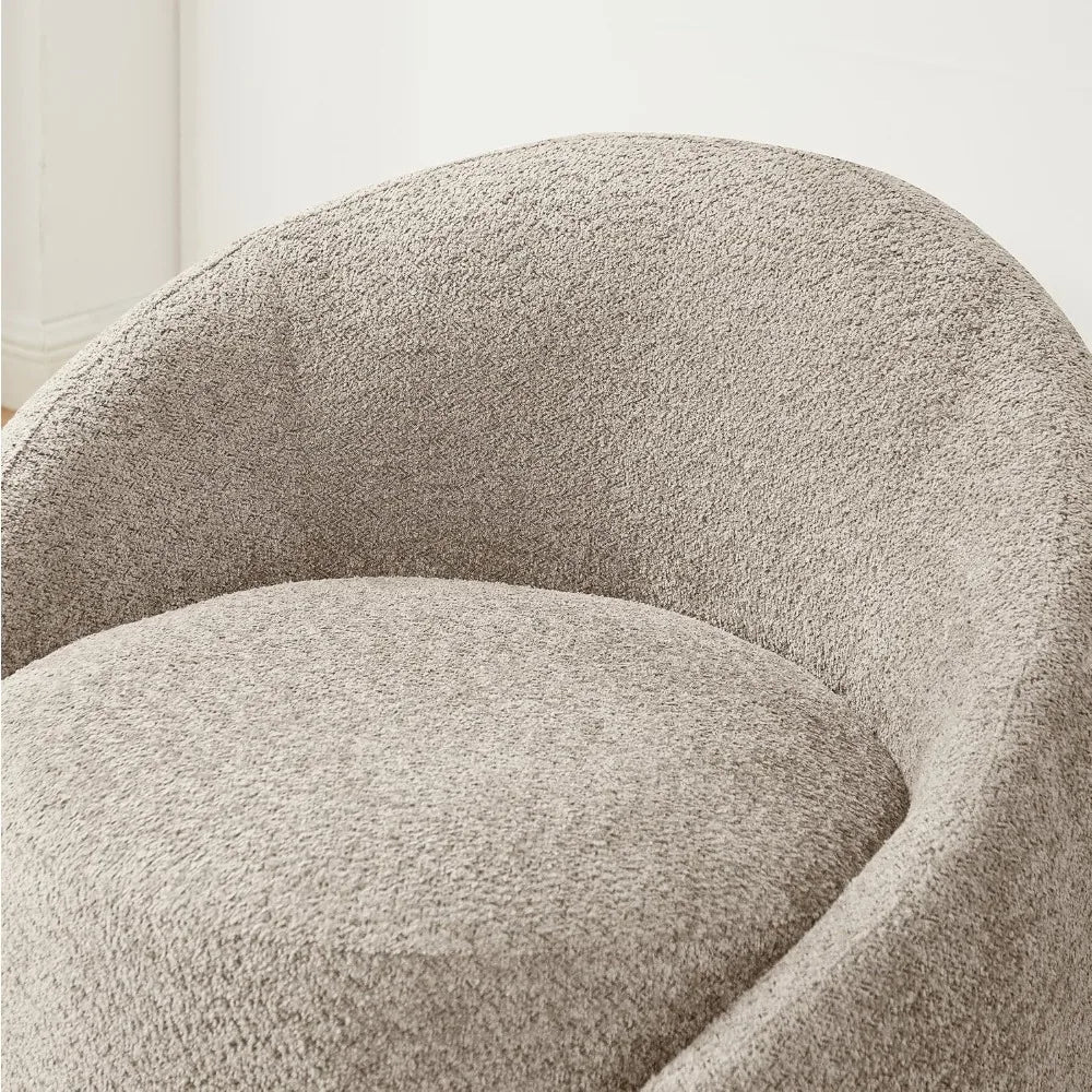 360 Degree Swivel Barrel Chair, Modern Living Room Chairs with Armrest Cozy Reading Chair for Adults, Small Space, LivingRoom