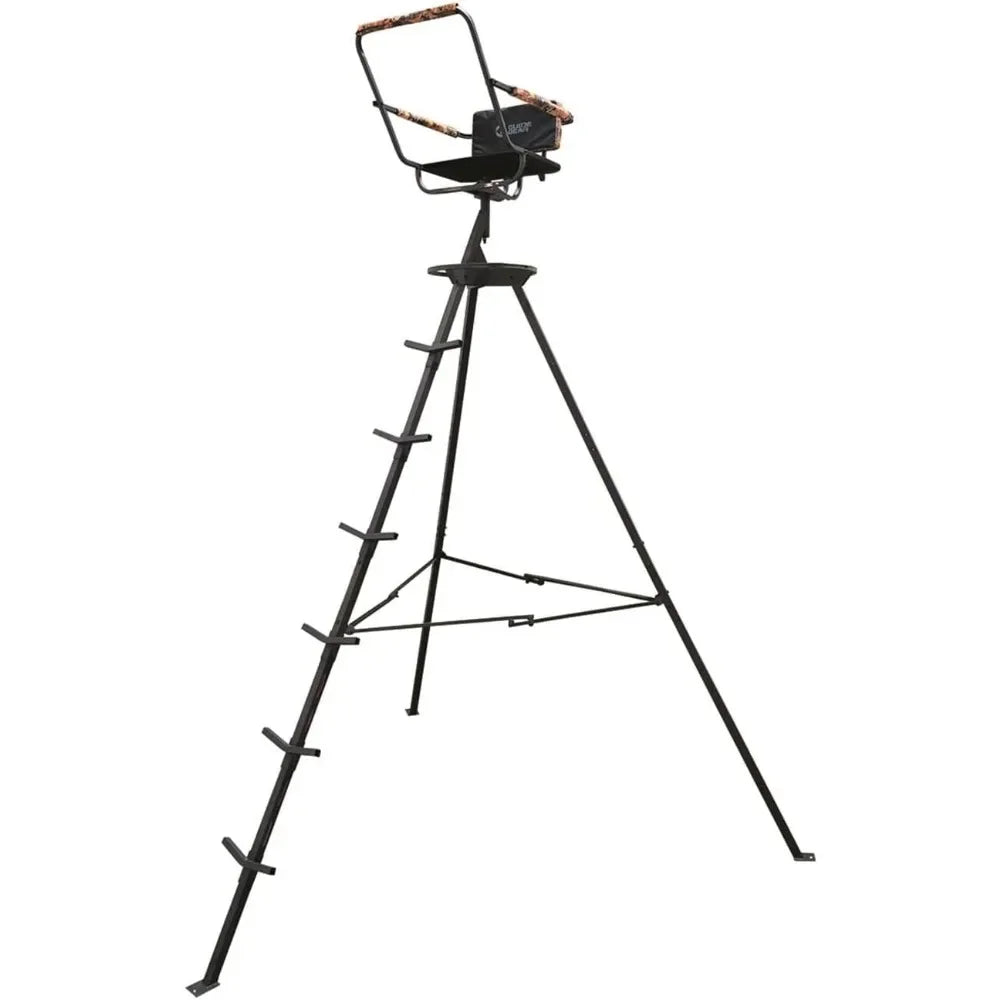 HOME.12' Tripod Deer Stand Tower for Hunting Climbing Hunt Seat, Hunting Gear Equipment Accessories