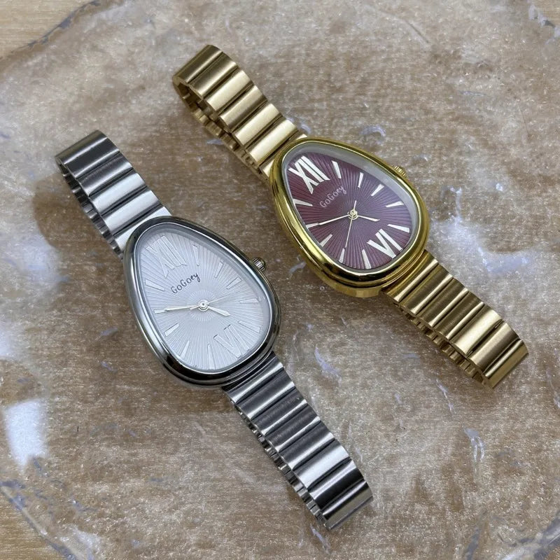 New Ladies Watches gift Snake Head Watch for Women Luxury Fashion Steel Strap Quartz Wristwatches Dropshipping Clock