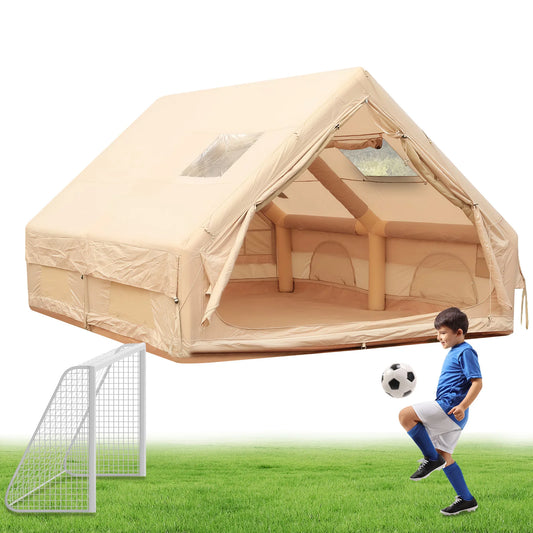 Inflatable House with Skylight Air Glamping Tents Easy Setup Inflatable Camping Tent with Pump