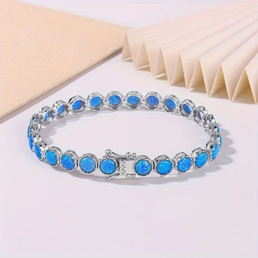 A minimalist and fashionable S925 silver bracelet with Ohm beads, perfect for a holiday gift.