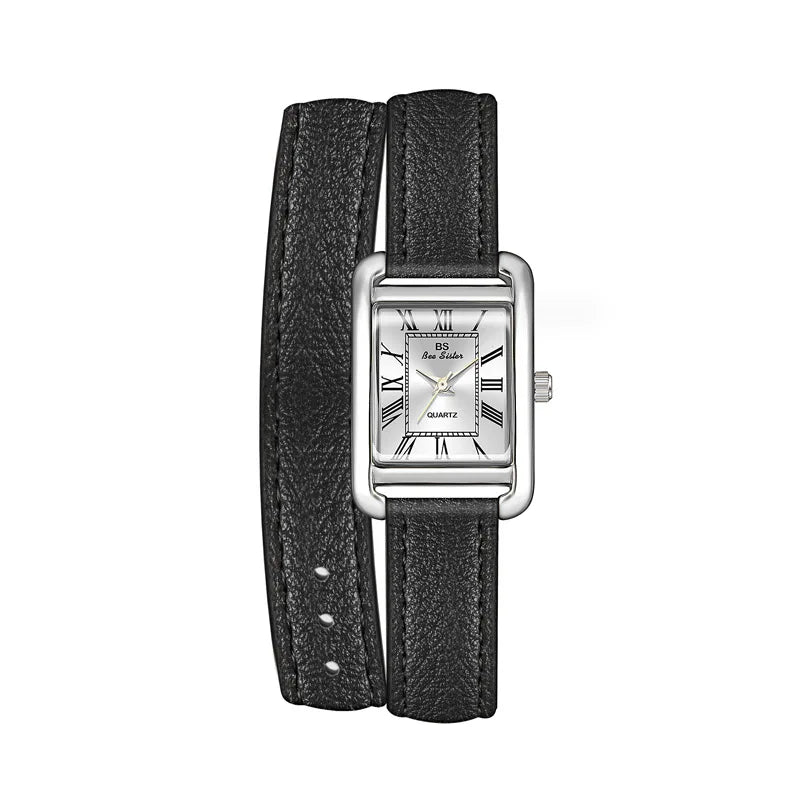 Women's Watch Elegant Retro Small Square Watch High Quality Leather Strap Waterproof Wristwatch Gift For Girlfriend