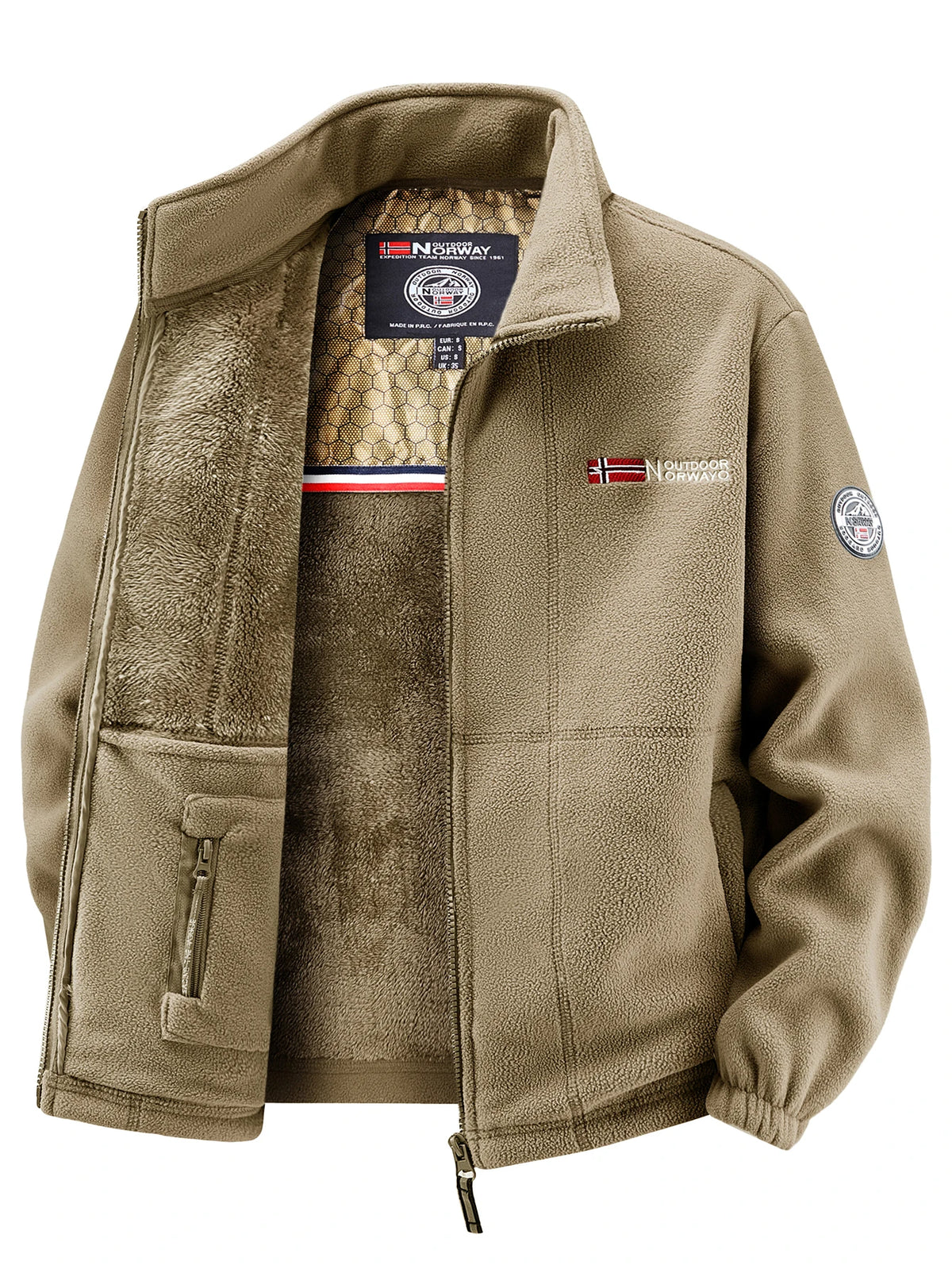 Men's Fleece Jacket, Soft and Skin-Friendly, Heat-Retaining and Wind-Resistant, Suitable for Daily Commuting, Home Leisure