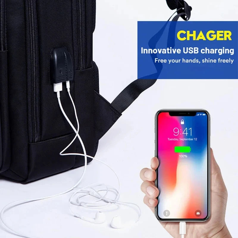 16''Laptop Backpack For Men Business Bag Large Capacity Backpack Multi-functional Computer Bag Flow Leisure Travel Backpack