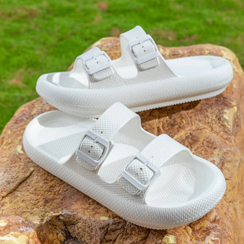 Men's Lightweight Open-Toe Slide Sandals Non-Slip Bathroom Flip Flops with Comfortable Arch Support,Trendy Casual Summer Shoes