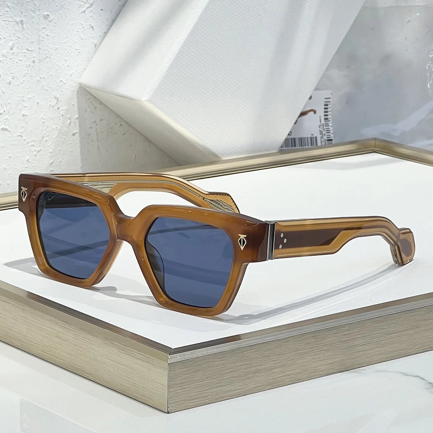 INS UTOPIA UV400 Thick Acetate Handmade Square Sunglasses Designer Trendy Eyewear Top Quality for Men and Women