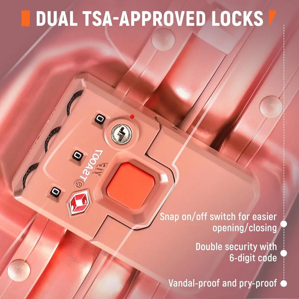 All Aluminum Carry On Luggage Hard Shell Suitcases with Spinner Wheels Zipperless Luggage 20 inch Small Carry On