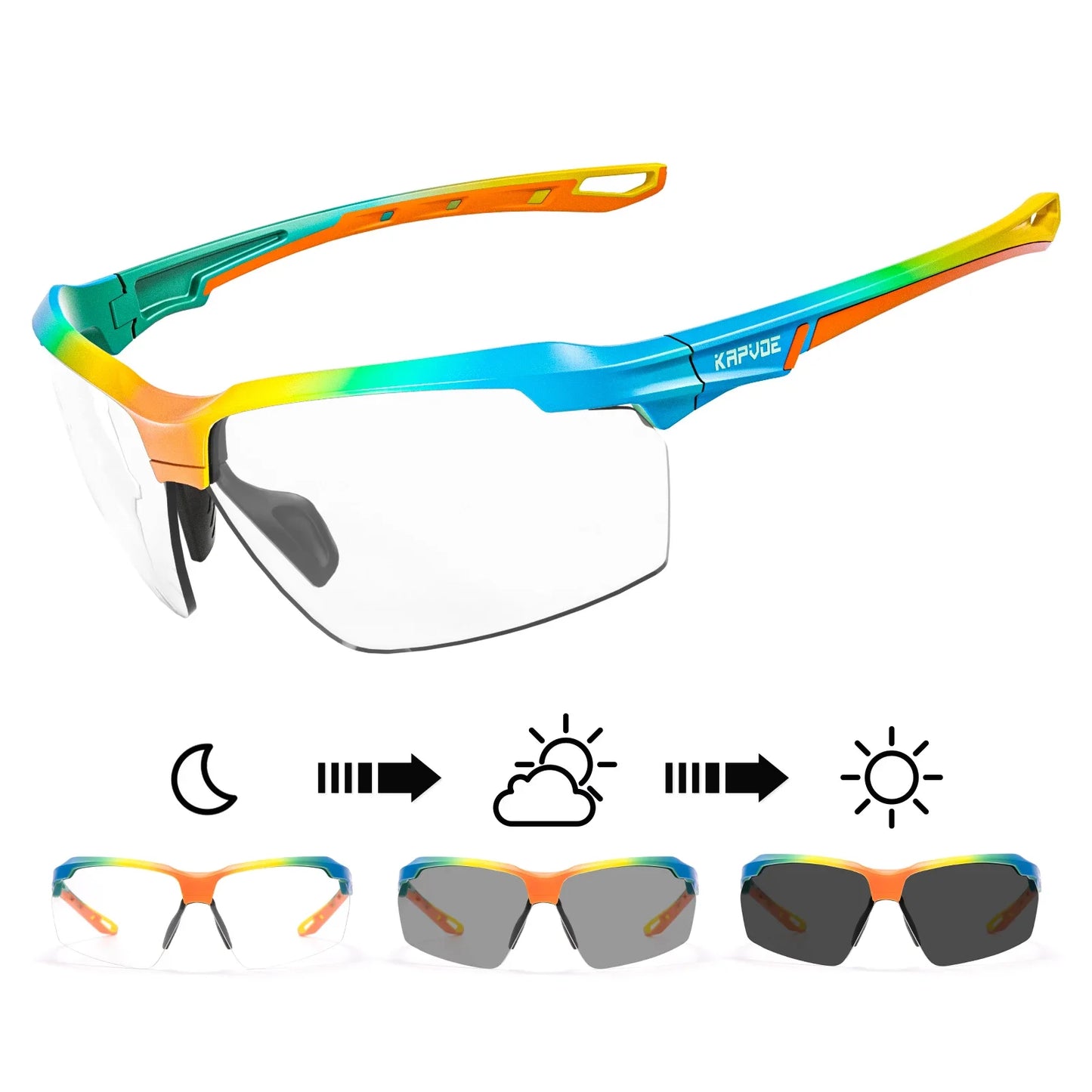 Men's Photochromic Sunglasses Fashion Luxury Sun Glasses for Driving Fishing Cycling Glasses Golf Women Bike Goggles MTB Bicycle