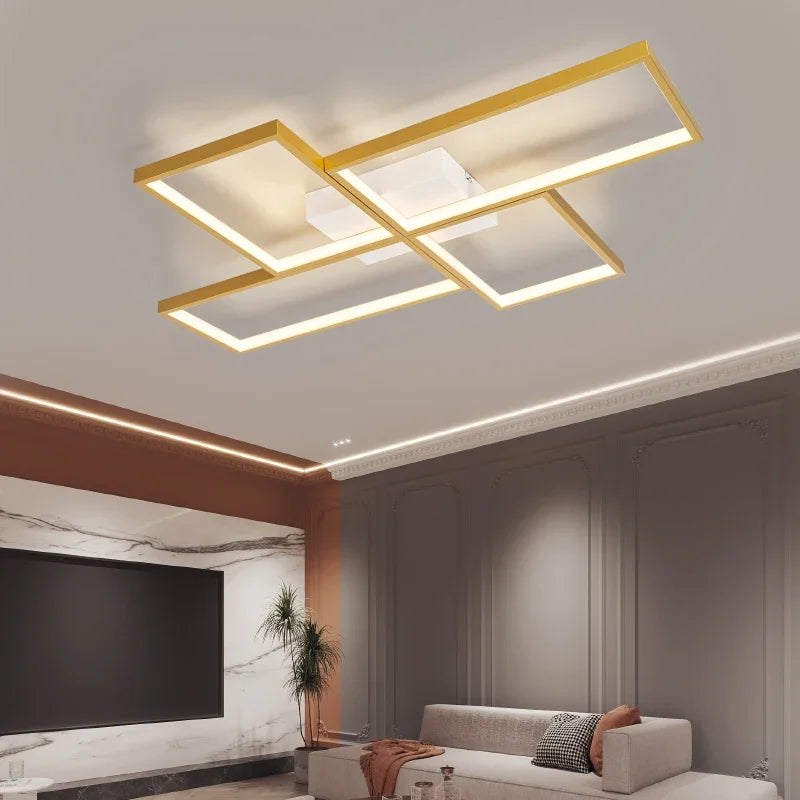 New Modern Led Ceiling Lights 110V 220V Modern Ceiling Lamp for Livingroom Bedroom Kitchen Gold/Black Led ceiling light fixture