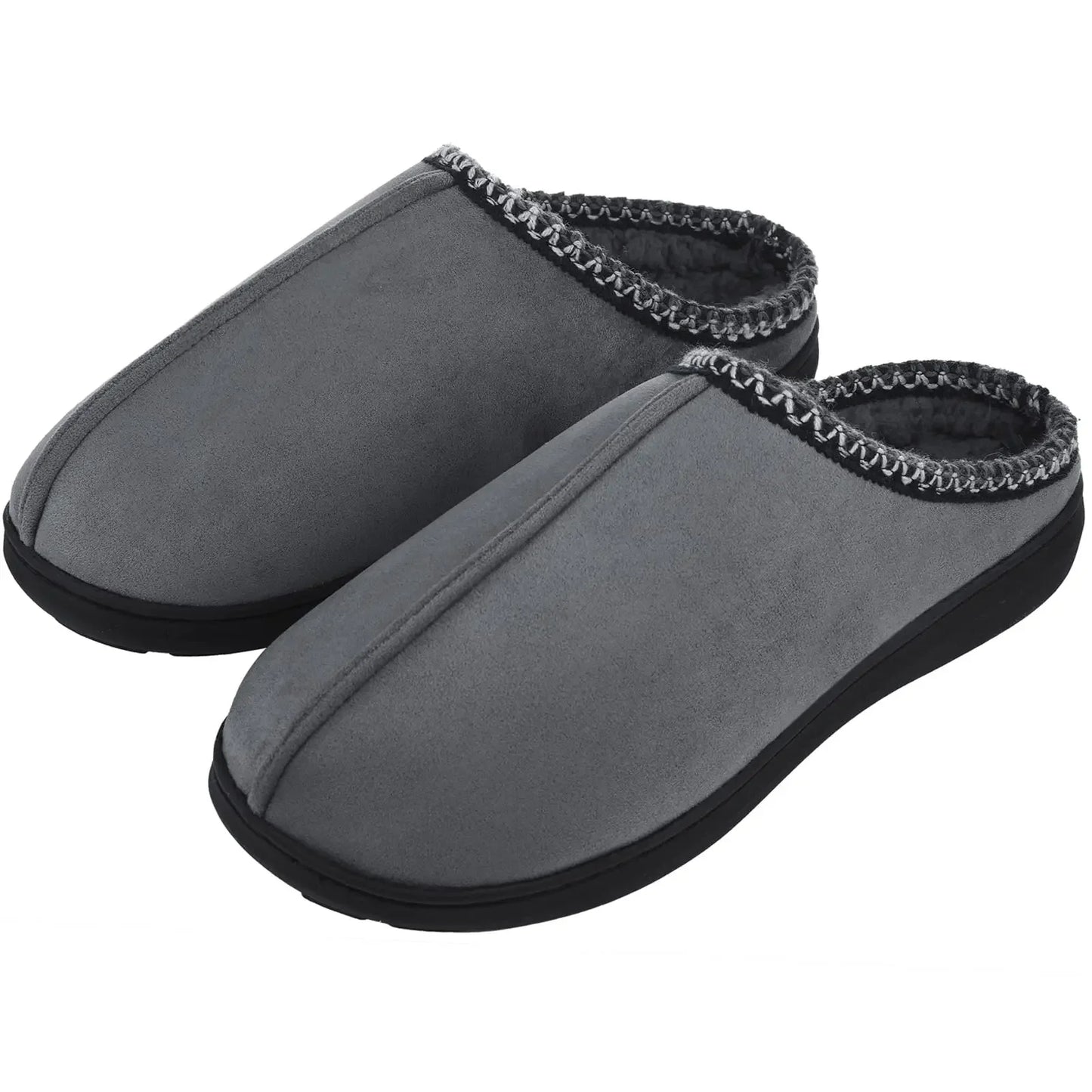 Evshine Men Soft Mules Slippers Non-Slips Cotton Shoes Large Size Flat Slides Men And Women Winter Warm Shoes For Indoor Outdoor