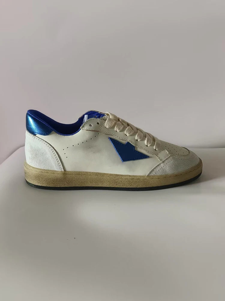 Spring Summer Fashion Outdoors Simplicity Casual Flat Bottom Low-top Shoes Women's Breathable Round Toe Patchwork Lace-Up Shoes