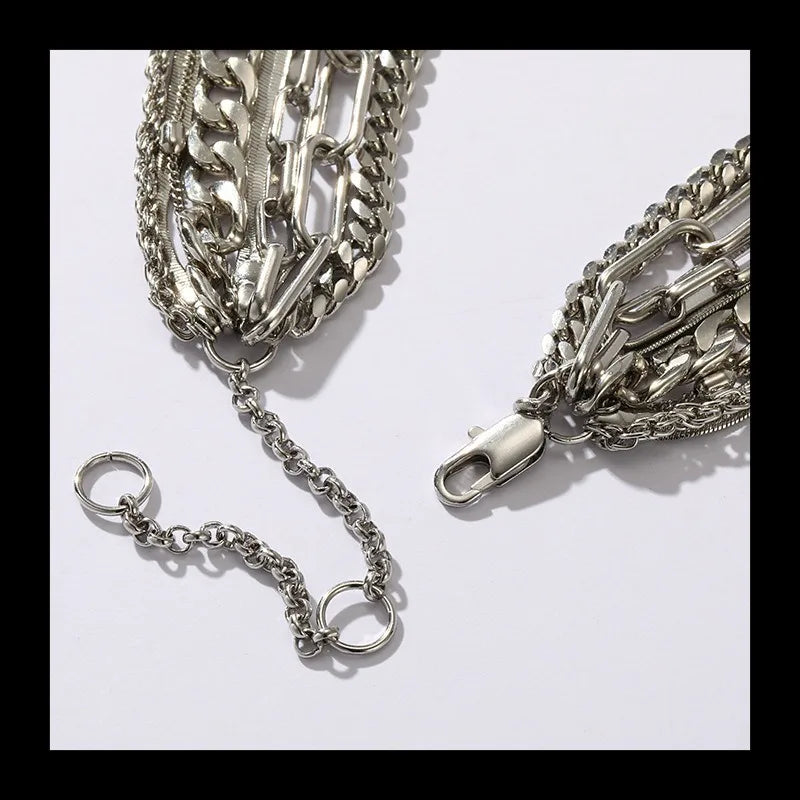 Metal-plated Multi-layer Stacked Tarot Necklace for Ins Style Explosive Items