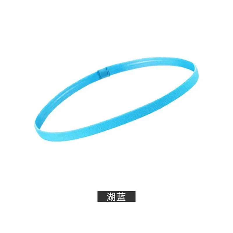 5Pcs Candy Color Women Men Yoga Hair Bands Sports Headband Girls Sport Anti-slip Elastic Rubber Sweatband Football Running